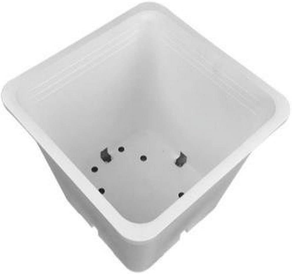 Gro Pro Premium White Square Pot 9 Inch x 9 Inch 10.5 Inch (724594)