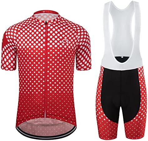 Coconut Ropamo CR Men's Cycling Jersey Set Road Bike Jersey Zipper Pocket Short Sleeves Cycling Kits Bib Shorts 3D Padded