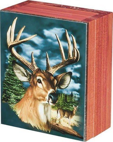 Whitetail Buck Deer Cedar Chest Box, 4"x5" 4016