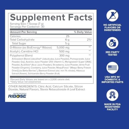 Gundry MD Energy Renew Supplement, Passion Fruit Flavor Powder, 30 Servings