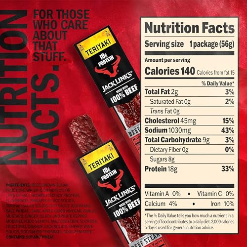 Jack Link's Beef Steak, Original - Protein Snacks, Jerky Meat Snack with 23g of Protein, Made with 100% Beef, Individually Wrapped Bulk Snack Pack, Keto Friendly - 2 Oz. (12 Count)