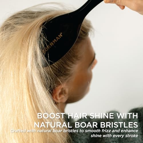 Denman Natural Bristle Grooming Brush, Medium