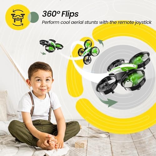 Holy Stone Mini Drone for Kids and Beginners RC Nano Quadcopter Indoor Small Helicopter Plane with Auto Hovering, 3D Flips, Headless Mode and 3 Batteries, Great Gift Toy for Boys and Girls, HS210 Blue