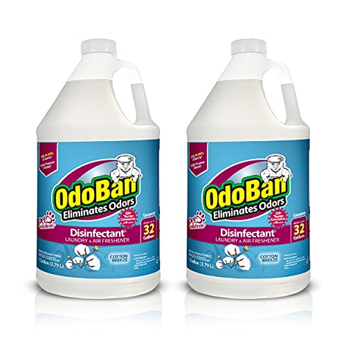 OdoBan Disinfectant Concentrate and Odor Eliminator, Made in the USA, Cotton Breeze Scent, 2 Gallons