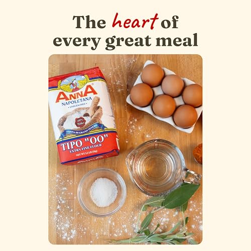 Cento Anna Napoletana Tipo "00" Extra Fine Unbleached Flour, 11 Pound | Unbleached Soft Wheat Flour Grown and Milled in Italy, Naples-Style