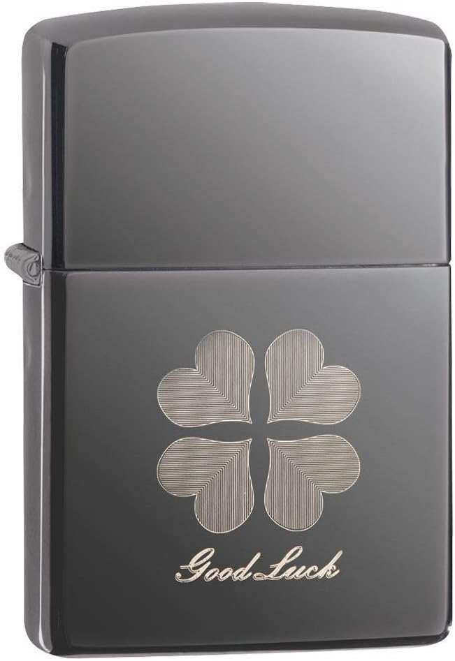 Zippo Clover Design Pocket Lighter, High Polish Chrome, One Size (ZO24699)