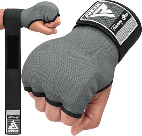 RDX Gel Boxing Hand Wraps Inner Gloves Men Women, Quick 100cm Long Wrist Straps, Elasticated Padded Fist Under Mitts Protection, Muay Thai MMA Kickboxing Martial Arts