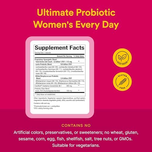 Natural Factors Ultimate Probiotic Women's Every Day - Digestive Health Support Supplement - Probiotic Supplement for Urinary Tract & Vaginal Health