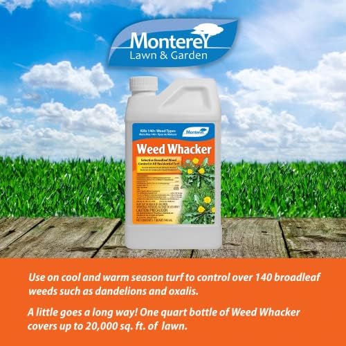 Monterey - Weed Whacker Weed Killer - Selective Broadleaf Weed Killer for Lawns - Kills 140+ Weed Types - Apply Using Sprayer - 1 Quart Concentrate