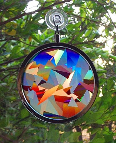 Rainbow Symphony- Rainbow Prism Suncatcher for Window, Crystal Pattern, Includes a Bonus Rainbow on Board Sun Catcher, Made in USA