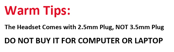 telephone headset 2.5mm noise cancelling