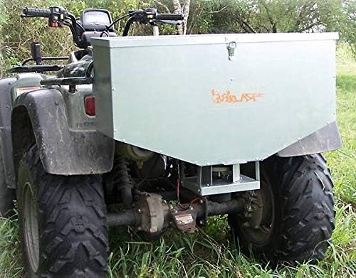 Wildlife Road Feeder,Galvanized Steel,100-pound- Deer Feeder to Feed Game Deer Corn, ATV Or Truck Spreader