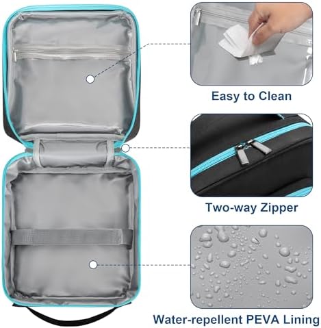 Yarwo Nose Cleaner Case Compatible with Navage Nasal Irrigation System | Portable Neti Pot Safety Travel Bag with Waterproof Lining for Nasal Care Kit