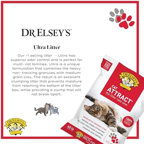 Dr. Elsey's Cat Attract Clumping Clay Cat Litter 40 lb. Bag