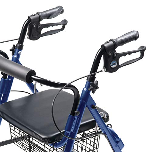 Lumex Walkabout Lite Hemi Rollator, Short & Lightweight Walker, Low 20" Seat, Burgundy