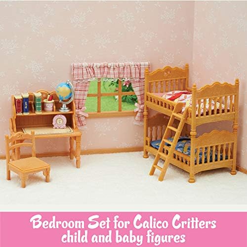 Calico Critters - Children's Bedroom Set - Dollhouse Furniture Sets | Decorate the kids' room with beds and desk-to-toy details - a cozy setup for