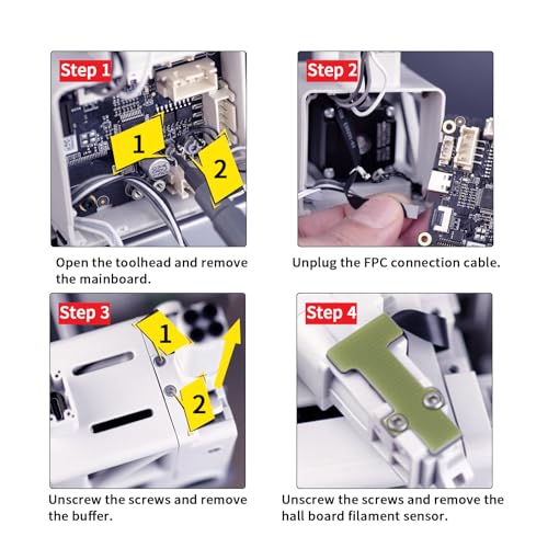 3D Printer Accessories A1/ A1 Mini Feed Hall Board: Filament Sensor Replacement with Ribbon FPC Cable for Detecting Supply Status of Consumables in