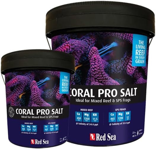Red Sea Coral Pro Reef Salt Mix Small Bucket - Makes 55 Gallons Complete Marine Saltwater Aquarium Advanced Formula Optimal Coral Health & Stability