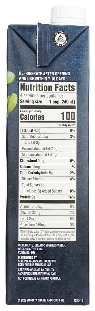Westsoy Soymilk Unsweetened Organic, Gluten Free, 32-ounce box (pack of 2)