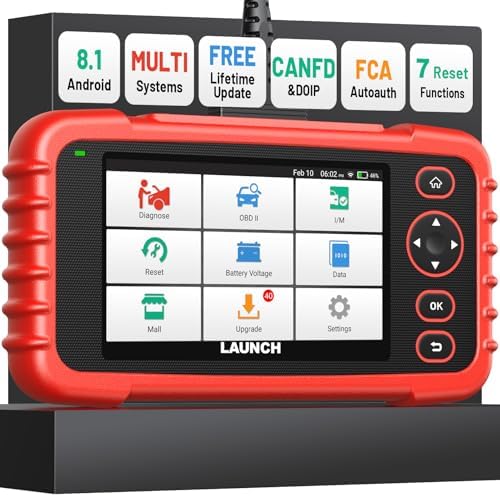 Launch OBD2 Scanner CRP123X V3.0 Elite,7 Resets Scan Tool,Lifetime Update