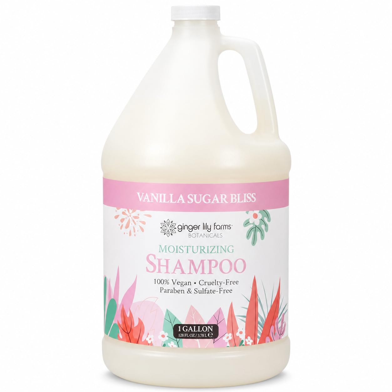 Ginger Lily Farms Botanicals Moisturizing Shampoo for All Hair Types, Coco Mango, 100% Vegan & Cruelty-Free, Coconut Mango Scent, 1 Gallon (128 fl oz) Refill | for Hands, Body & Hair, Moisturizing Wash, Salon Wash, Spa Cleanser, Salon & Spa Essentials, M…