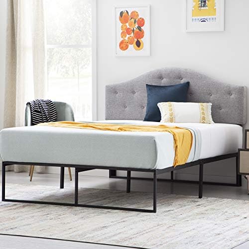 Linenspa Folding Metal Platform Bed Frame - Easy Assembly - Sturdy Steel - No Box Spring Needed - Underbed Storage - Mattress Foundation - 14" High