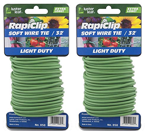 Luster Leaf 858 Rapiclip Soft Wire Tie Light Duty, 32', Green (2 Pack)