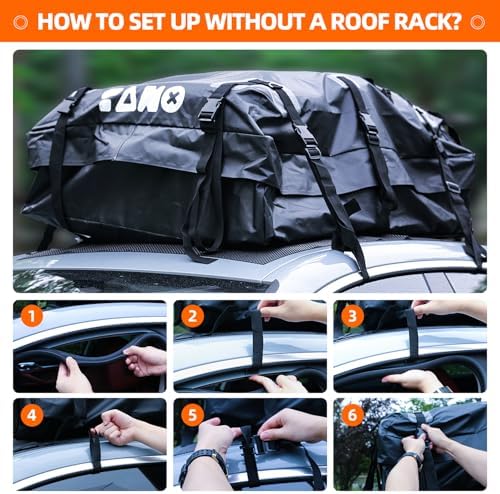 51" x 36" x 5" Roof Rack Cargo Carrier Basket with Waterproof Bag, Rooftop Cargo Carrier with Cargo Net & Ratchet Straps