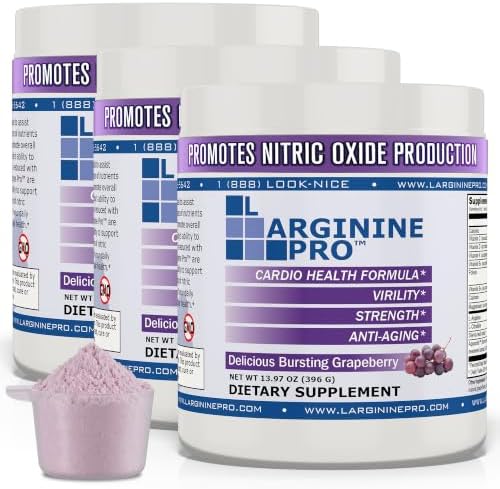 | 5, 500mg L-Arginine Plus L-Citrulline 1, 100mg | Powder Drink Mix | Nitric Oxide Booster | Supports Pre Workout Energy
