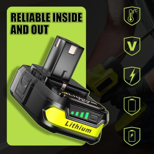 VINIDA 2-Pack 3.6Ah P102 Replacement for Ryobi 18V Battery High Performance P103 P104 P105 P107 P108 Compatible with Ryobi Battery Cordless Power