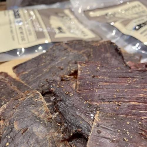 Old Fashioned Hickory Beef Jerky - No Frills Tough and Old Style Dry Beef Jerky - All Natural, Gluten Free, No Added Preservatives and No Added MSG, Healthy Protein Snacks, 2 oz (Pack of 3)