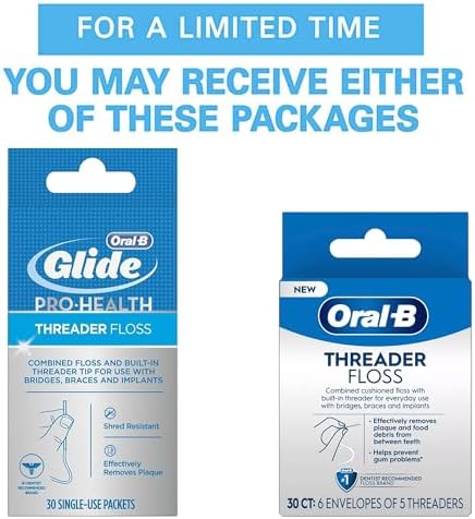 Oral-B Glide Threader Floss, 30-Count (Pack of 6)