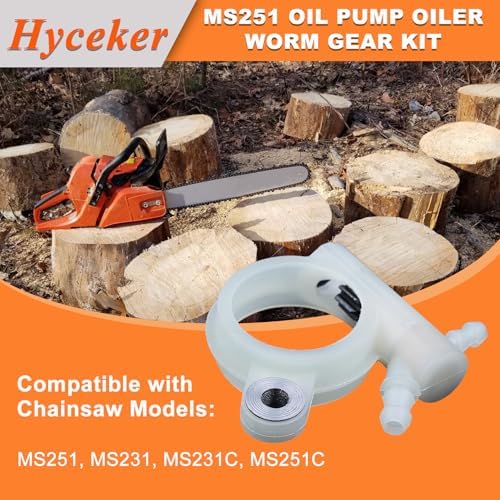 MS251 Oil Pump Oiler Worm Gear Kit for Stihl MS251 MS231 MS231C MS251C MS 231 251 Chainsaw Parts