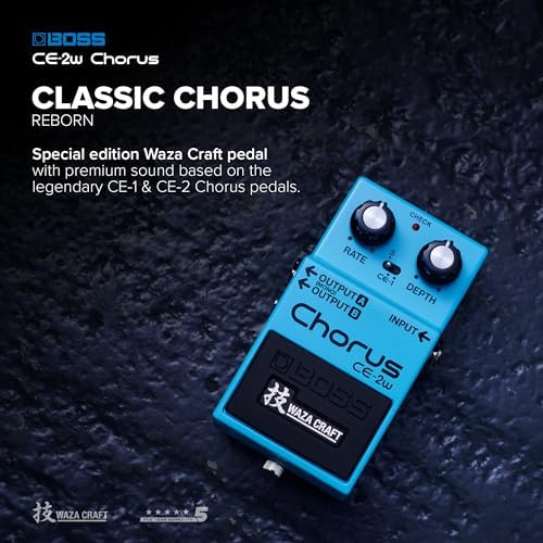 BOSS CE-2W Chorus | Premium Waza Craft Guitar Effect Pedal with Analog Circuitry | True Reproduction of the Legendary CE-2 & CE-1 Chorus Pedals
