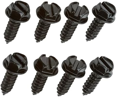 USA Fastener Stainless Steel Screws | Rust Proof, Chrome Locking Screws Set of 4 for License Plate Security to Secure Frames and Covers