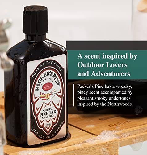 Packer's Pine Tar Shampoo for Men | Soothing Cleanser for Dry, Itchy & Flaky Scalp | Helps Dandruff, Psoriasis & Seborrheic Dermatitis | USA Made, Paraben & Sulfate Free (Pack of 1)
