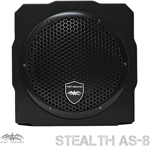 Wet Sounds Stealth 6 Ultra HD Sound Bar AS-8 Subwoofer Bundle | Black Stealth 6 Ultra HD sound bar with remote plus AS-8 8 in 350 watt powered