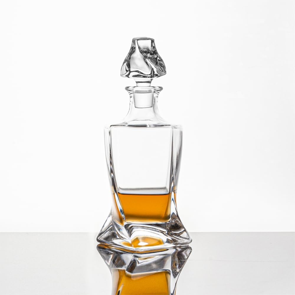 Square 25oz Whiskey Decanter with Glass Stopper