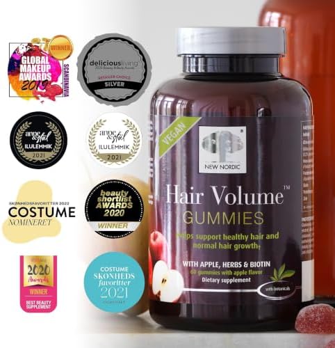 NEW NORDIC Hair Volume Daily Biotin Support Gummies 60-Day Supply - 1 Pk