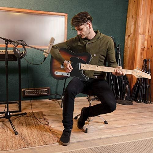 GLARRY 39" GTL Electric Guitar for Music Lover, SS Pickups Maple Fingerboard with Accessories Pack Guitar Bag (Sunset)