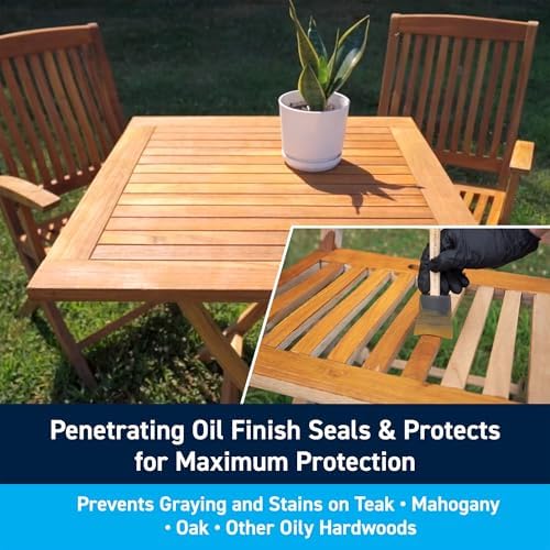 TotalBoat Danish Teak Sealer - Marine Grade Wood Sealer Oil for Boat Decks, Trim and Indoor & Outdoor Teak Furniture