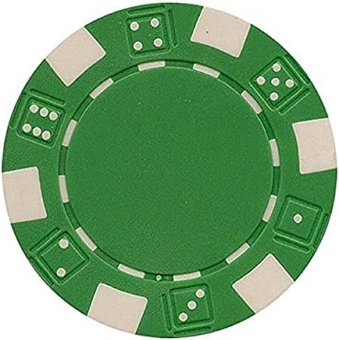 DA VINCI 50 Clay Composite Dice Striped 11.5 Gram Poker Chips, Choose from 11 Colors