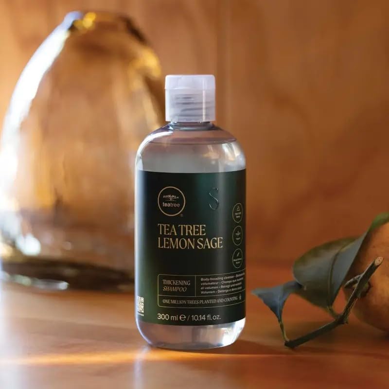 Tea Tree Lemon Sage Thickening Shampoo, Builds Body + Boosts Volume, For Fine Hair