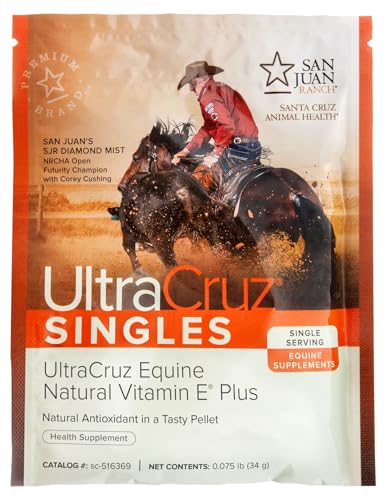 UltraCruz - sc-516417 Equine Natural Vitamin E Plus Supplement for Horses, 60 Single Servings, Pellet (30 Day Supply)