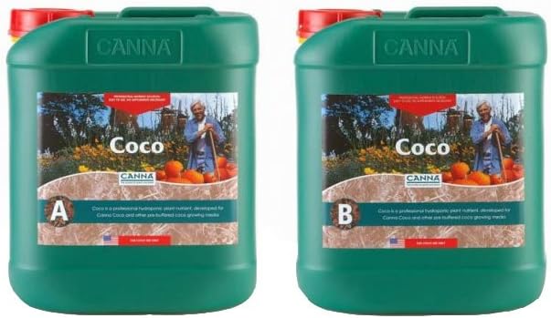 Canna 5 L Coco Part A & B-Veg & Bloom Nutrient-Developed for Run to Waste in Coco Mediums-Canna 9410005