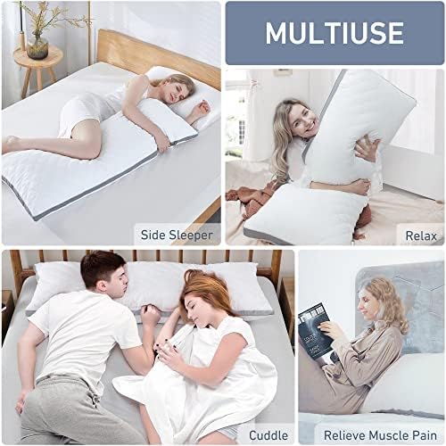 Leeden Body Pillow Insert 20 x 54 for Side Sleepers White Support