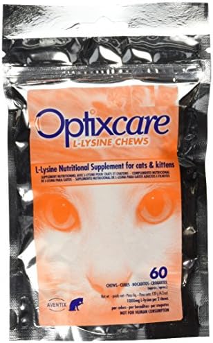Optixcare 72-2 L-Lysine Chews for Cats & Kittens, 60 Count (Pack of 1)