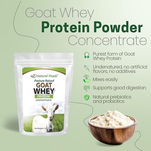 Z Natural Foods Goat Whey Protein Powder Concentrate - Pasture Raised, 1 lb