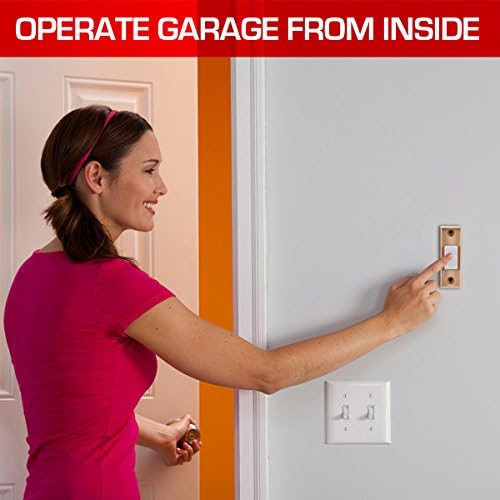 Genie Universal Non-Lit Garage Door Opener Wall Push Button - Operate the Garage Door From Inside - Compatible with Most Major Brands - Model GWC-R