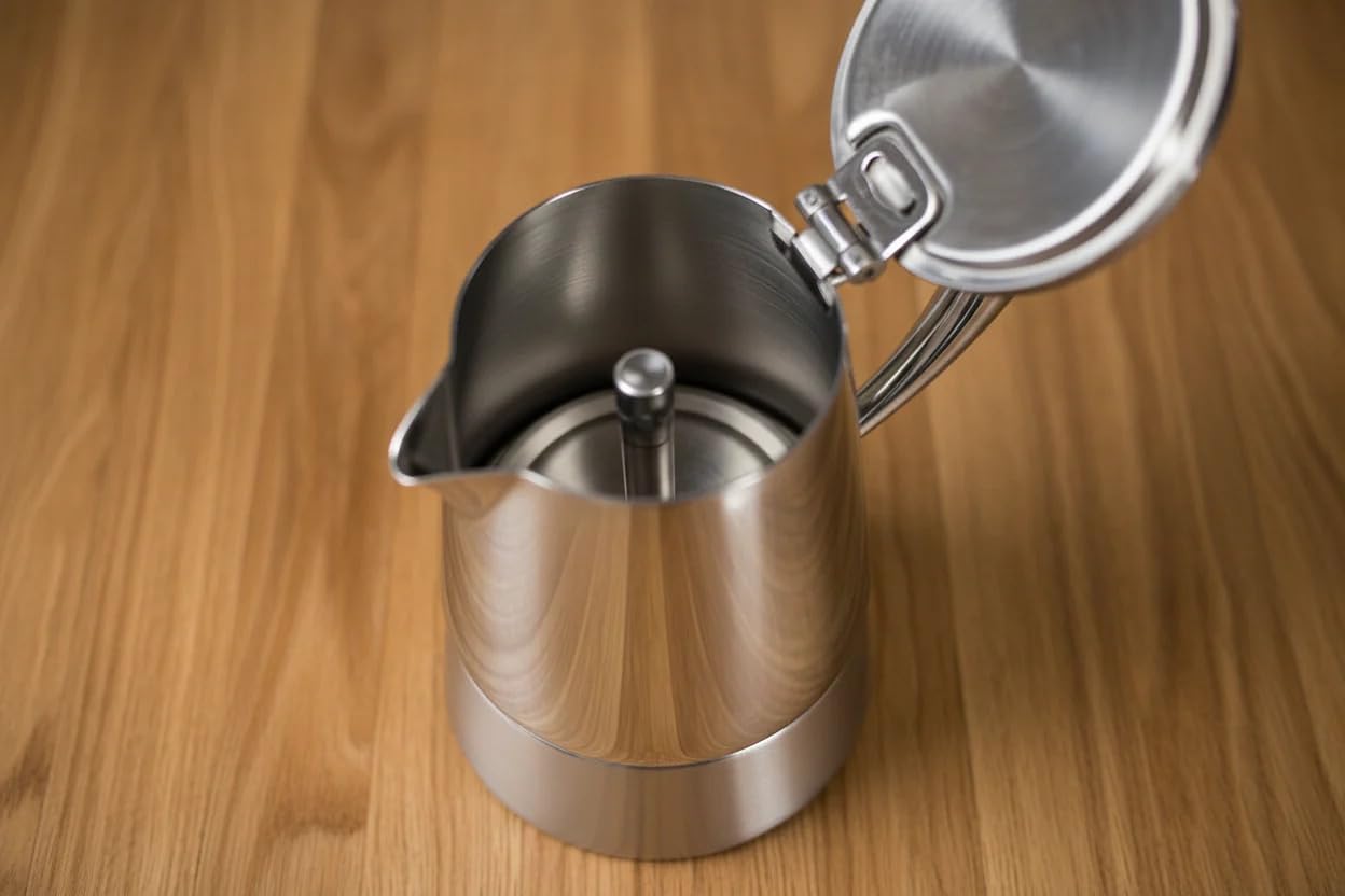 Cuisinox Roma Stovetop Espresso Maker COF-6R, Stainless Steel Coffee Percolator Stovetop, Heat-Resistant & Non-Reactive, 6-Cup Italian Espresso Maker Easy to Clean, Durable Stove Top Percolator